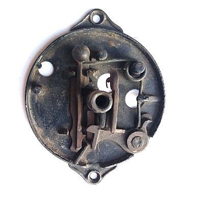 Antique Cast Bronze Mechanical or Rotary Door Bell Only - Pull Chain Style - Circa 1875