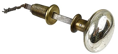 Antique Mercury or Silvered Glass Door Bell Pull - Circa 1870