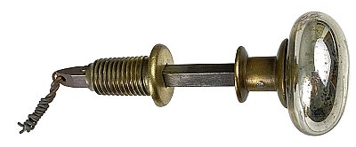 Antique Mercury or Silvered Glass Door Bell Pull - Circa 1870