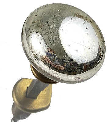 Antique Mercury or Silvered Glass Door Bell Pull - Circa 1870