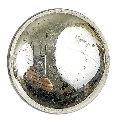 Antique Mercury or Silvered Glass Door Bell Pull - Circa 1870