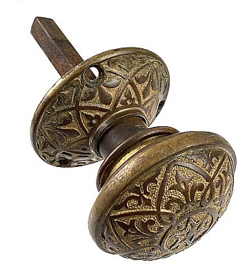 Antique Cast Bronze Door Bell Pull by Hopkins & Dickinson - Circa 1879