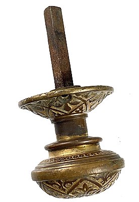 Antique Cast Bronze Door Bell Pull by Hopkins & Dickinson - Circa 1879