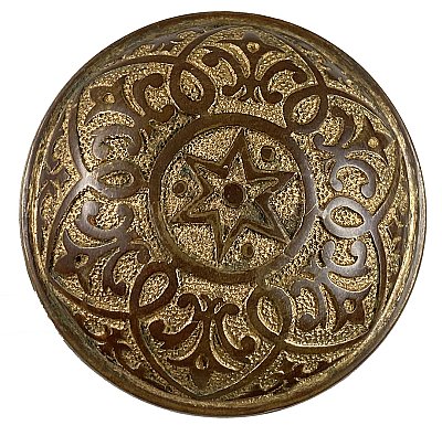 Antique Cast Bronze Door Bell Pull by Hopkins & Dickinson - Circa 1879