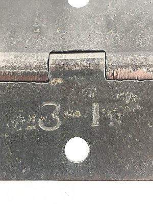 Antique 2-1/4" x 3" Cast Iron Butt Hinge - Circa 1850