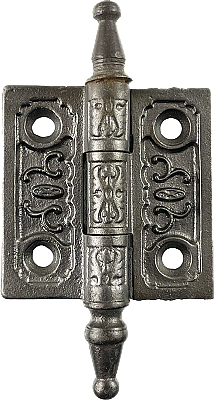 Set of Three Antique 2"  x 2" Cast Iron Cabinet Butt Hinge - Steeple Tip - Circa 1870