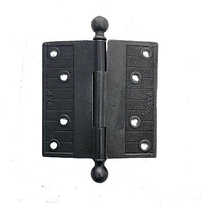 Antique Cast Iron Ball Tip Door Butt Hinge 4" x 4"