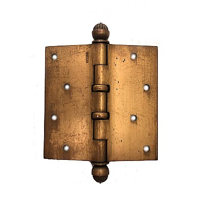 Antique Stanley Ball Bearing Bronze Plated Steel Butt Hinge 4-1/2" x 4-1/2"
