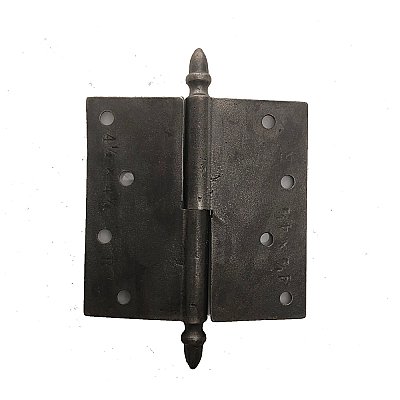 Antique 4-1/2" x 4-1/2" Cast Iron Ball Tip Right Hand Lift-Off Butt Hinge