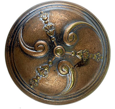 Antique Wrought Bronze Doorknob Set in "Clermont" Design by Russell & Erwin - Circa 1897