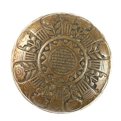 Antique Cast Bronze Entry Door Knob Pair by Nashua Lock - Circa 1886
