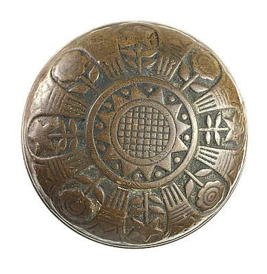 Antique Cast Bronze Entry Door Knob Pair by Nashua Lock - Circa 1886
