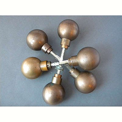 Antique Bronze Ball Door Knob Pairs by Springer Lock Co. - Circa 1920