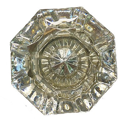 Antique Bronze and Glass Doorknob and Roses Set - Circa 1920