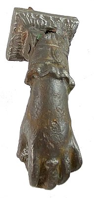Antique Cast Iron Lady's Hand Doorknocker - Circa 1870