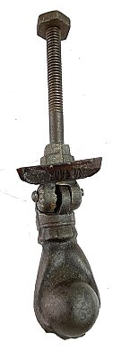 Antique Cast Iron Lady's Hand Doorknocker With Anvil - Circa 1870