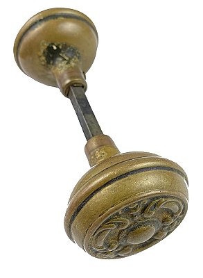 Antique Wrought Bronze "Haven" Design Door Knob Pair by Sargent & Co. - Circa 1910