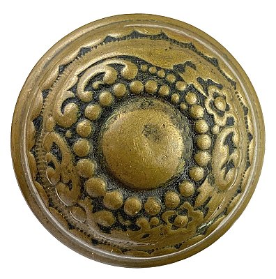 Antique Wrought Bronze "Arabian" Design Door Knob Pair by Russell & Erwin - Circa 1897