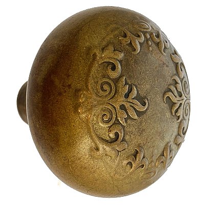 Antique Cast Bronze Entry Door Knob in "Vittoria" Design by P. & F. Corbin - Circa 1895