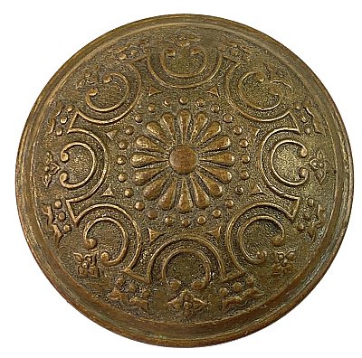 Antique Wrought Bronze Door Knob in "Etrurtian" Design by Yale & Towne Co. - Circa 1899