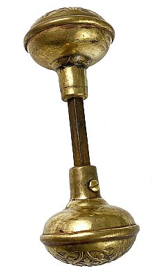 Antique Wrought Bronze "Halfa" Design Door Knob Pair by Lockwood Mfg. Co. - Circa 1897