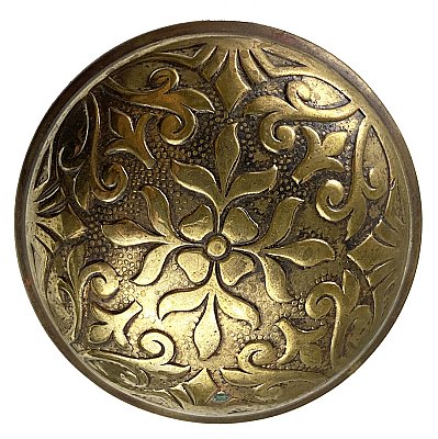 Antique Wrought Bronze "Halfa" Design Door Knob Pair by Lockwood Mfg. Co. - Circa 1897