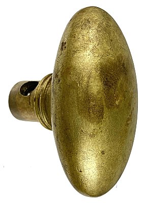 Antique Cast Bronze Door Knob in "Puritan" Design by P. & F. Corbin - 3/8" Spindle - Circa 1905