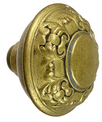 Antique Wrought Bronze Door Knob in "Nubian" Design by Yale & Towne - 3/8" Spindle - Circa 1921