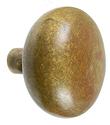 Antique Large Cast Bronze Door Knob - 3/8" Spindle - Circa 1910