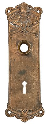 Antique Cast Bronze Door Plate in "Concord" Design by P. & F. Corbin Co. - Circa 1905