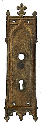 Antique Cast Bronze Door Plate in "Amiens" Design by P. & F. Corbin Co. - Circa 1905
