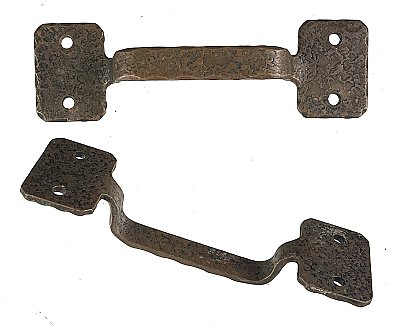 Set of Four Antique Copper Plated Steel Drawer Pulls - 4" on center - Circa 1930