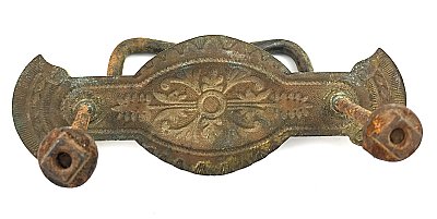 Antique Set of 3 Aesthetic Drawer Pulls, 3"on Center