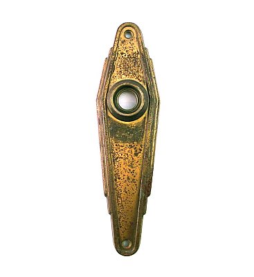 Antique Stamped Steel Art Deco Door Plate