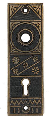 Antique Cast Bronze Door Plate by  F.C. Linde  - Circa 1890