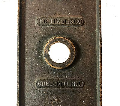Antique Cast Bronze Door Plate by  F.C. Linde  - Circa 1890