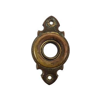 Antique Colonial Revival Stamped Brass Door Rosette