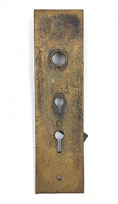 Antique Cast Bronze Aesthetic Movement Pattern Door Plate by Norwalk Hardware - Circa 1890