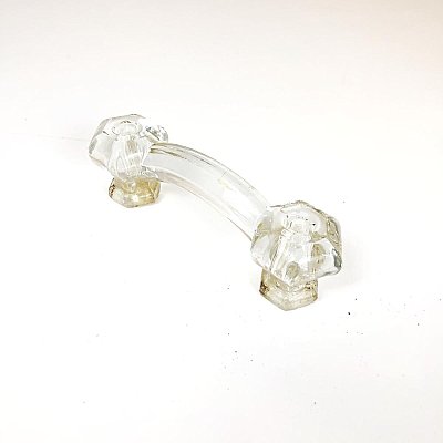 Single Antique Clear Glass Drawer or Cabinet Pulls 3" on center - Sold Each