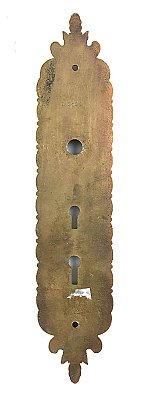 Antique Cast Bronze German Gothic Door Plate By Peterborough Hardware - Circa 1890