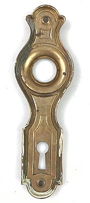 Antique Wrought Brass "Hadley" Design Door Plate by Norwalk Lock Co. - Circa 1926