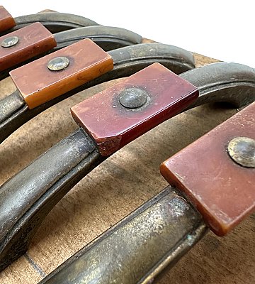 Antique Art Deco Bakelite Drawer Pulls - Set of 8 - Circa 1925