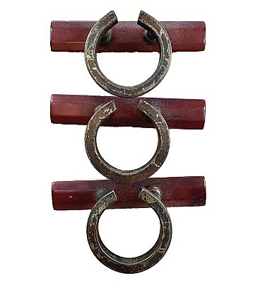 Antique Art Deco Bakelite Drawer Pulls - Set of 3 - Circa 1930