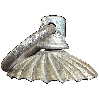 Antique Art Deco Convex Swirl Drawer Ring Pulls - Set of 6 - Circa 1930