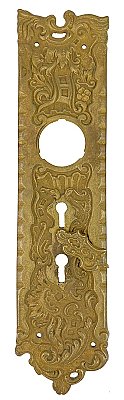 Antique Cast Bronze "Belfort" Design Door Plate By Reading Hardware Co. - Circa 1897