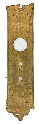 Antique Cast Bronze "Belfort" Design Door Plate By Reading Hardware Co. - Circa 1897