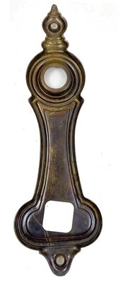 Antique Wrought Bronze "Pembroke" Design Door Plate by Penn Hardware - Circa 1927