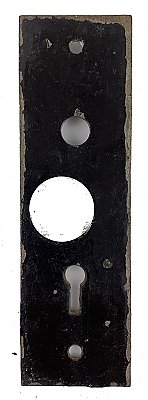 Antique Cast Iron Aesthetic Pattern Door Plate by Norwalk Lock Company - Circa 1909