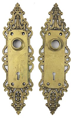 Antique Cast Bronze "Hardwick" Design Door Plate by Russell & Erwin - Circa 1909