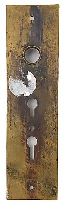 Antique Cast Bronze "08955" Design Door Plate by Norwalk Lock Co. - Circa 1894